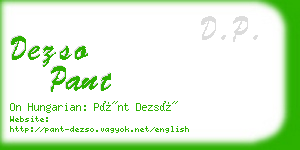 dezso pant business card